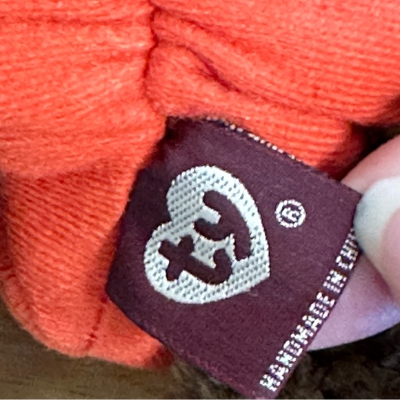 Ty Trick or Treat Peter pumpkin Halloween beanie baby plush bear 1993 - Picture 10 of 12